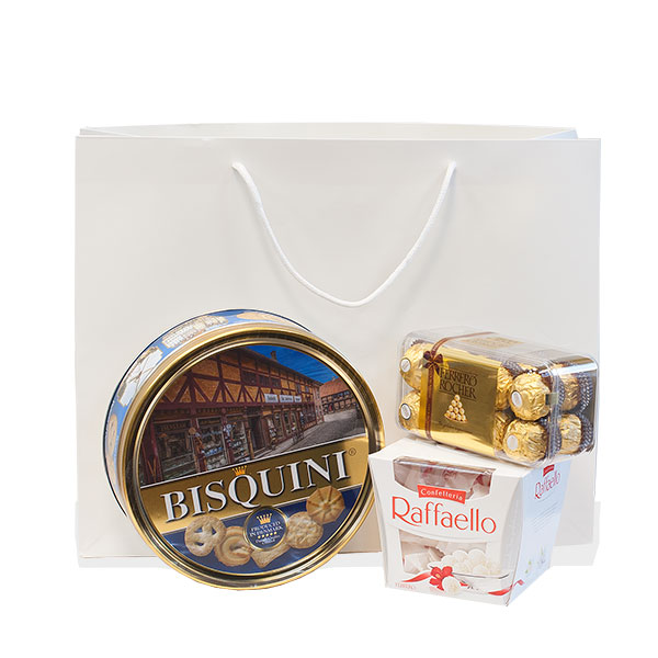 Печенье в ж/б, конфеты Ferrero Rocher, конфеты Raffaello