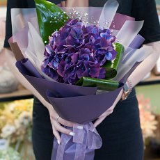 Букет цветов "Фиолетовая гортензия"