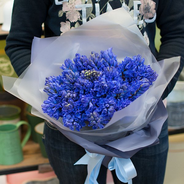 Букет цветов "Синие гиацинты"