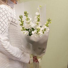 Букет цветов "Белая маттиола"