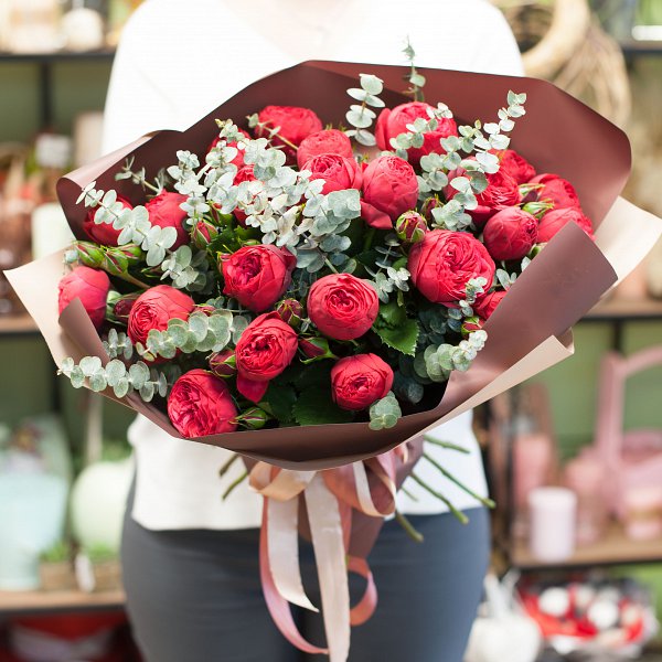 Букет цветов "Пионовидные розы"