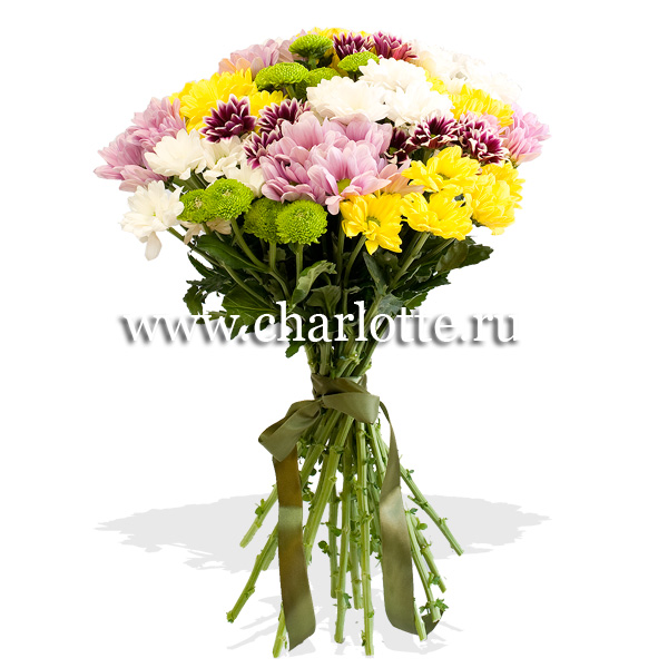 Букет цветов "Кустовые хризантемы"