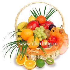 Заказать Корзинка с фруктами "Праздничная" с доставкой в Charlotte.ru Корзинка с фруктами "Праздничная"