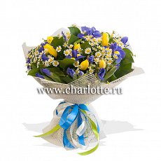 Букет цветов "Цитрусовые ноты"